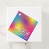 Moderne Kleurrijke Gradiënt Holografische Bruidsdo Bedankjes Labels (In situ)
