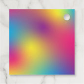 Moderne Kleurrijke Gradiënt Holografische Bruidsdo Bedankjes Labels (Achterkant)