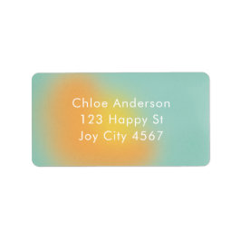Moderne kleurrijke gradiënt Ombré Mint Oranje adre Etiket