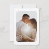 Moderne kleurrijke gradiënt Paars Oranje foto Save The Date (Achterkant)