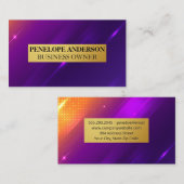 Moderne kleurrijke gradiëntachtergrond | goudmetaa visitekaartje (Voorkant / Achterkant)