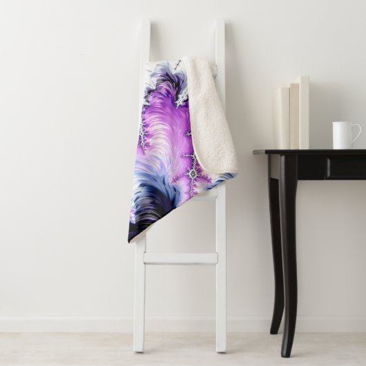 Moderne kleurrijke gradiëntbreuk sherpa deken (In situ)