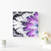 Moderne kleurrijke gradiëntbreuk vierkante klok (Huis)