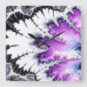 Moderne kleurrijke gradiëntbreuk vierkante klok (Voorkant)