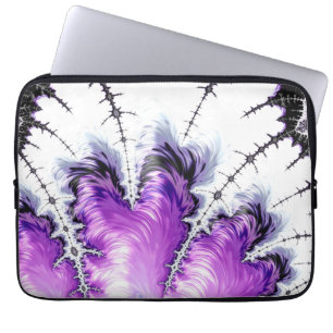 Moderne kleurrijke gradiëntfractal laptop sleeve