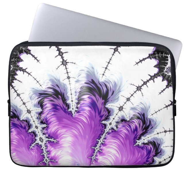 Moderne kleurrijke gradiëntfractal laptop sleeve (Voorkant)