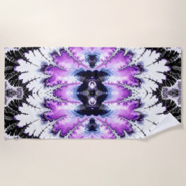 Moderne kleurrijke gradiëntfractal strandlaken