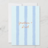 Moderne kleurrijke grillige hand geschreven bruilo kaart (Achterkant)