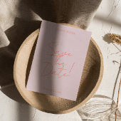 Moderne kleurrijke grillige pastel foto bruiloft save the date