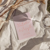 Moderne kleurrijke grillige pastel foto bruiloft save the date