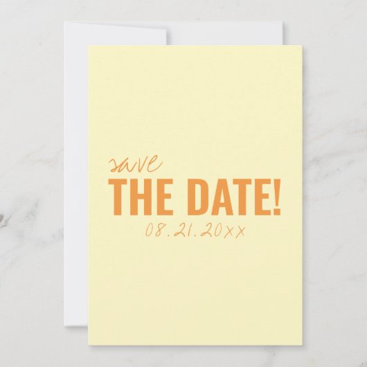 Moderne kleurrijke grillige unieke chique bruiloft save the date (Voorkant)