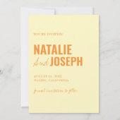 Moderne kleurrijke grillige unieke foto bruiloft save the date (Achterkant)