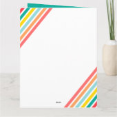 Moderne Kleurrijke Groene Vrolijke Kerstmis Een Fo Kaart (Achterkant)