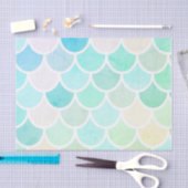 Moderne kleurrijke groene zeemeermin zonder naadlo tissuepapier (Craft)