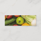 Moderne Kleurrijke Groenten Grocery Voedingsdeskun Mini Visitekaartje (Voorkant)