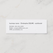 Moderne Kleurrijke Groenten Grocery Voedingsdeskun Mini Visitekaartje (Achterkant)