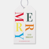 Moderne, kleurrijke groet en helder cadeaulabel (Voorkant)