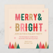 Moderne, kleurrijke groet en heldere uitnodiging (Voorkant / Achterkant)