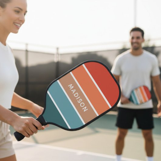 Moderne kleurrijke grondkleurblok op maat pickleball paddle