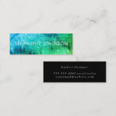 Moderne kleurrijke grunge en tekst mini visitekaartje (Voorkant / Achterkant)