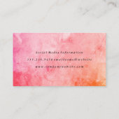 Moderne kleurrijke grunge visitekaartje (Achterkant)