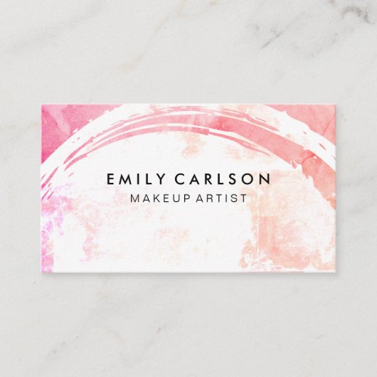 Moderne kleurrijke grunge visitekaartje (Voorkant)