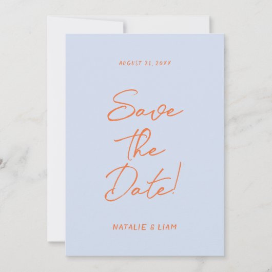 Moderne Kleurrijke Hand Getrokken Heldere Retro Br Save The Date (Voorkant)