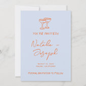 Moderne Kleurrijke Hand Getrokken Heldere Retro Br Save The Date (Achterkant)