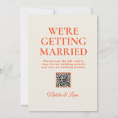 Moderne Kleurrijke Hand Getrokken Retro QR Code Hu Kaart (Achterkant)