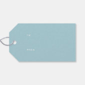 Moderne kleurrijke Happy Birthday Blue en Green Cadeaulabel (Achterkant Horizontaal)