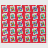 Moderne kleurrijke harten schilderen-Valentijn's d Cadeaupapier (Vlak)