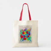 Moderne kleurrijke harten schilderen-Valentijn's d Tote Bag (Achterkant)