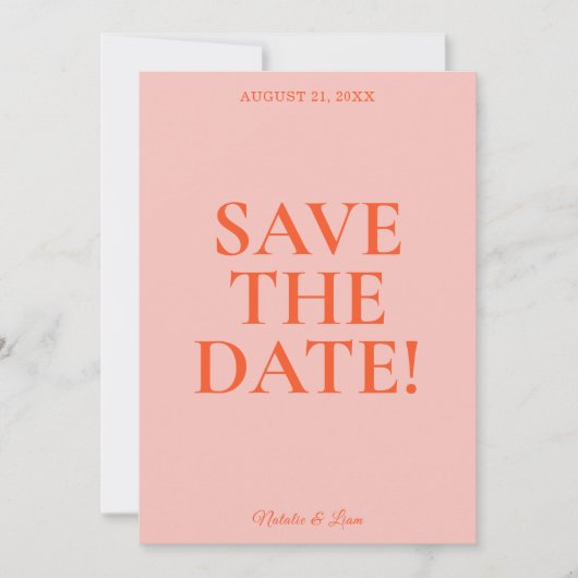 Moderne Kleurrijke Heldere Funky Bold Retro Bruilo Save The Date (Voorkant)