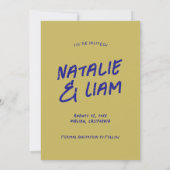 Moderne Kleurrijke Heldere Funky Grunge Retro Brui Save The Date (Achterkant)