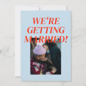 Moderne Kleurrijke Heldere Retro Bold Bruiloft Kaart (Achterkant)