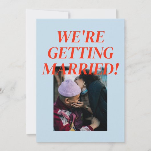 Moderne Kleurrijke Heldere Retro Bold Bruiloft Kaart (Achterkant)