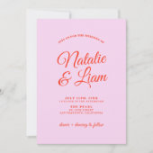 Moderne Kleurrijke Heldere Retro Funky Unieke Brui Kaart (Voorkant)