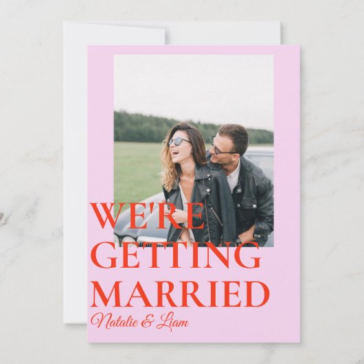 Moderne Kleurrijke Heldere Retro Funky Unieke Brui Kaart (Achterkant)