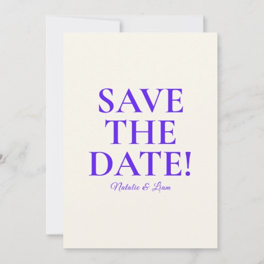 Moderne Kleurrijke Heldere Vette Retro Unieke Huwe Save The Date (Voorkant)