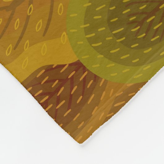 Moderne kleurrijke Herfsten Fleece Deken (Hoek)