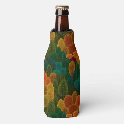 Moderne kleurrijke Herfsten Flesjeskoeler (Fles Voorkant)