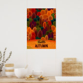 Moderne, kleurrijke Herfsten, Hallo herfst Poster (Keuken)