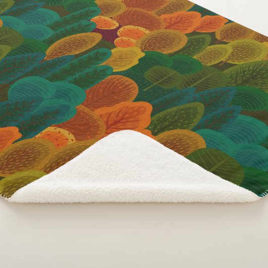 Moderne kleurrijke Herfsten Sherpa Deken (3/4)