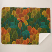 Moderne kleurrijke Herfsten Sherpa Deken (Voorkant (horizontaal))