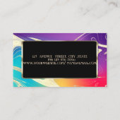 Moderne kleurrijke holografische gouden aanraking visitekaartje (Achterkant)