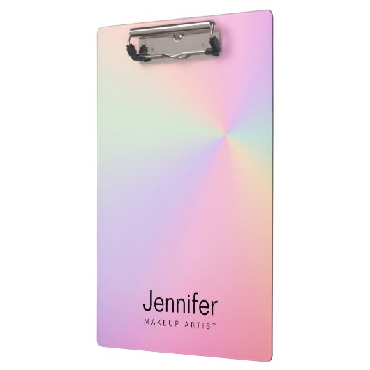 Moderne, kleurrijke holografische make-up artiest klembord (Links)