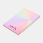 Moderne, kleurrijke holografische make-up artiest post-it® notes (Schuin)