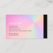 Moderne, kleurrijke holografische make-up met grad visitekaartje (Achterkant)