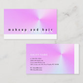 Moderne, kleurrijke holografische make-up met grad visitekaartje (Voorkant / Achterkant)