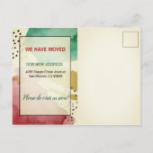 Moderne, kleurrijke Home Sweet Home Typography Mov Aankondigingskaart (Achterkant)